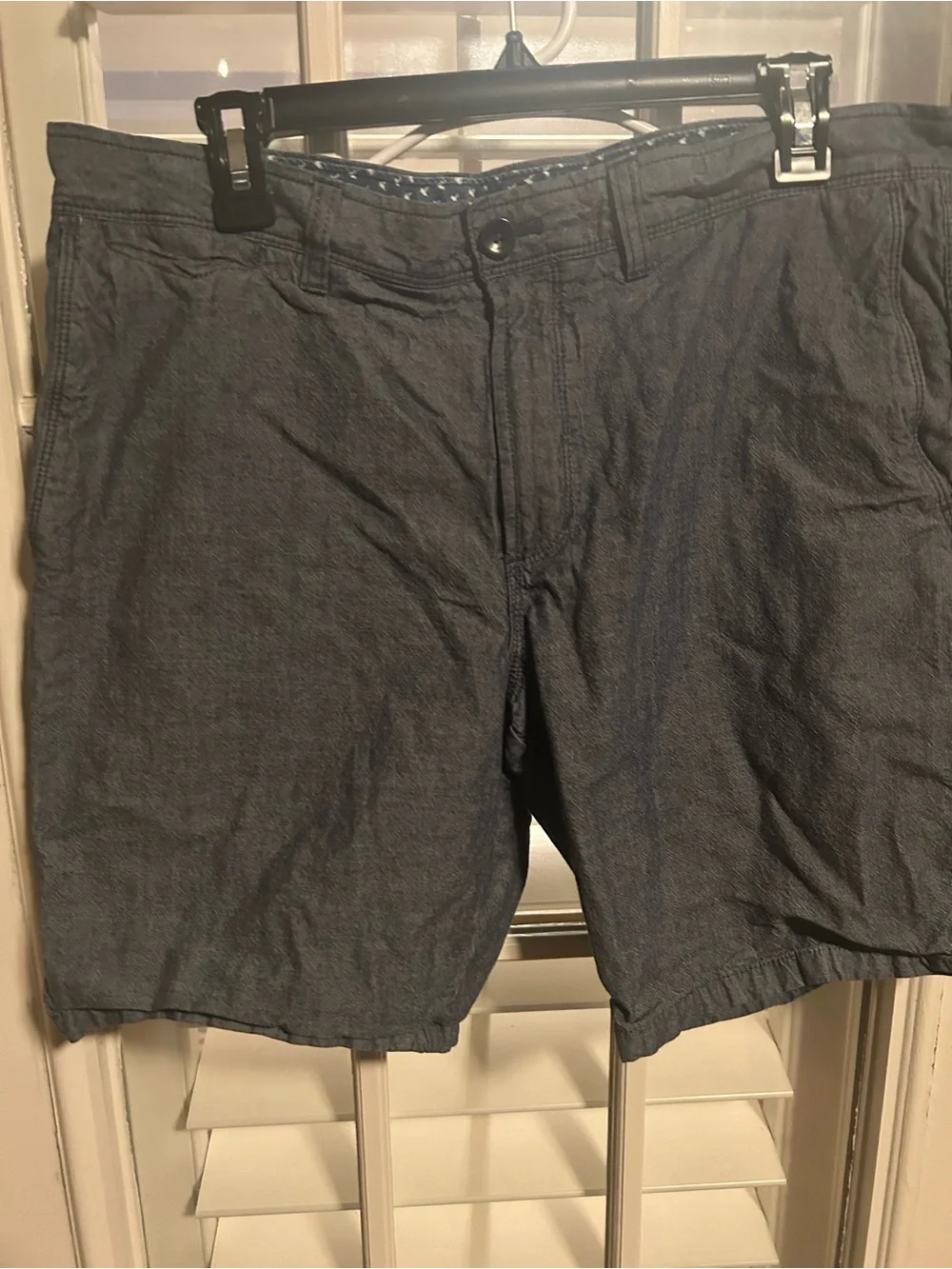 Banana Republic Men's Flat-Front Shorts in Slate Blue